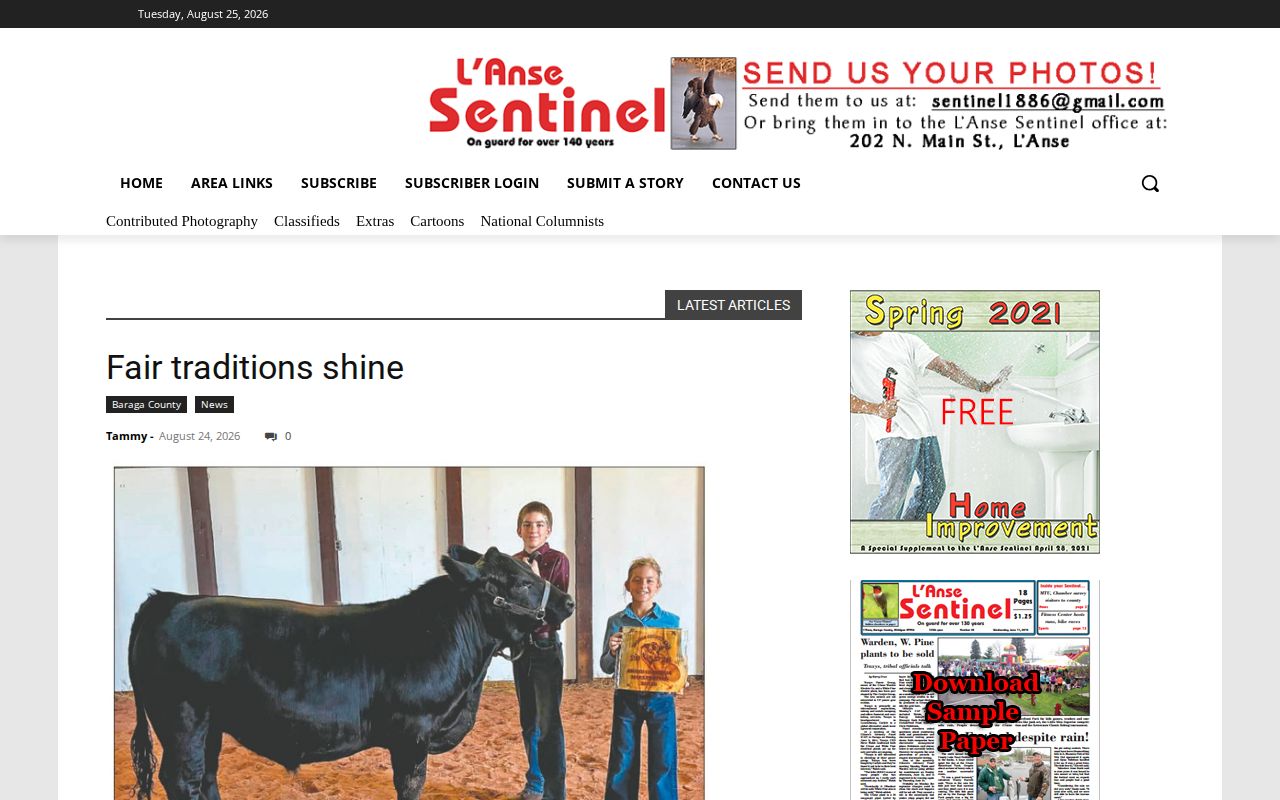 Baraga County crime news on the L'Anse Sentinel website
